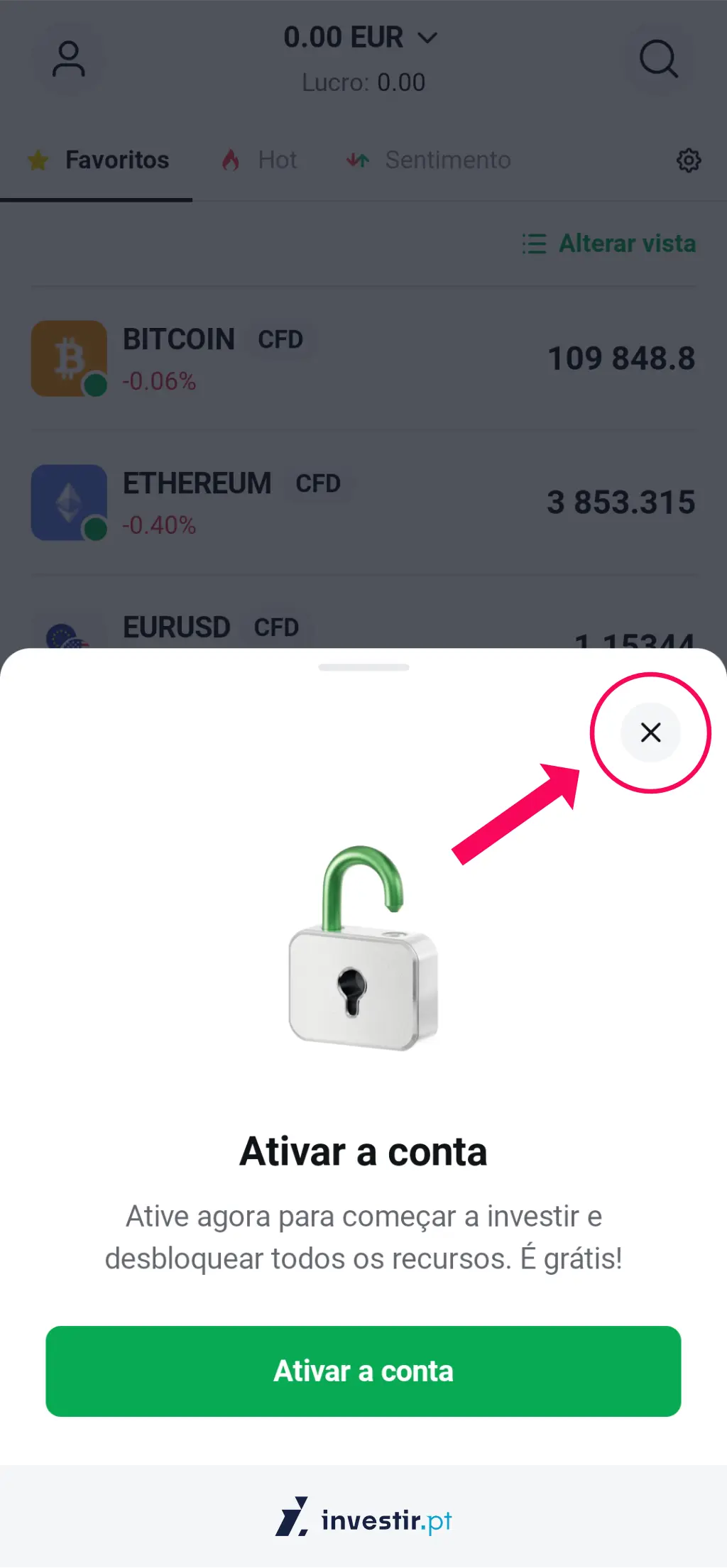 7. Não precisas de ativar a conta