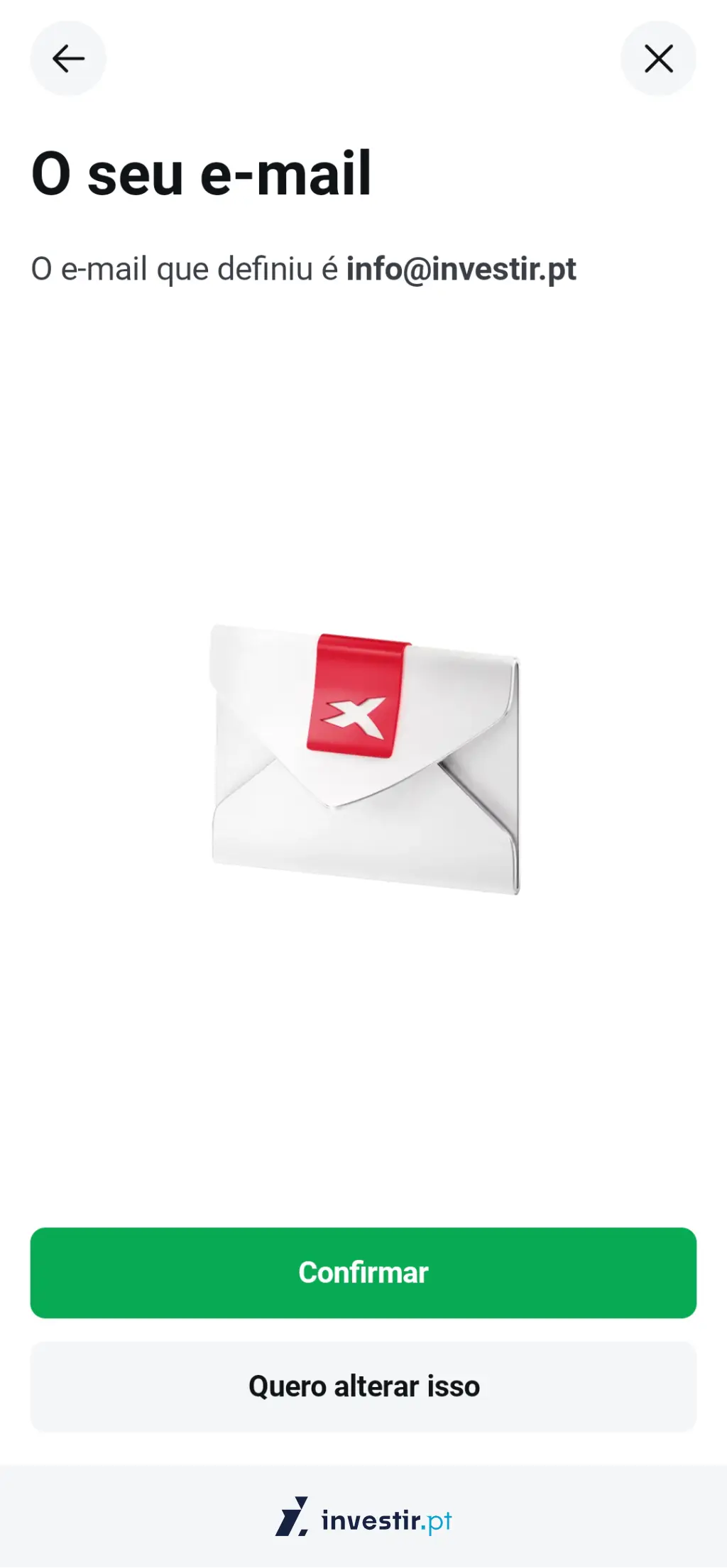 7. Confirmar o e-mail