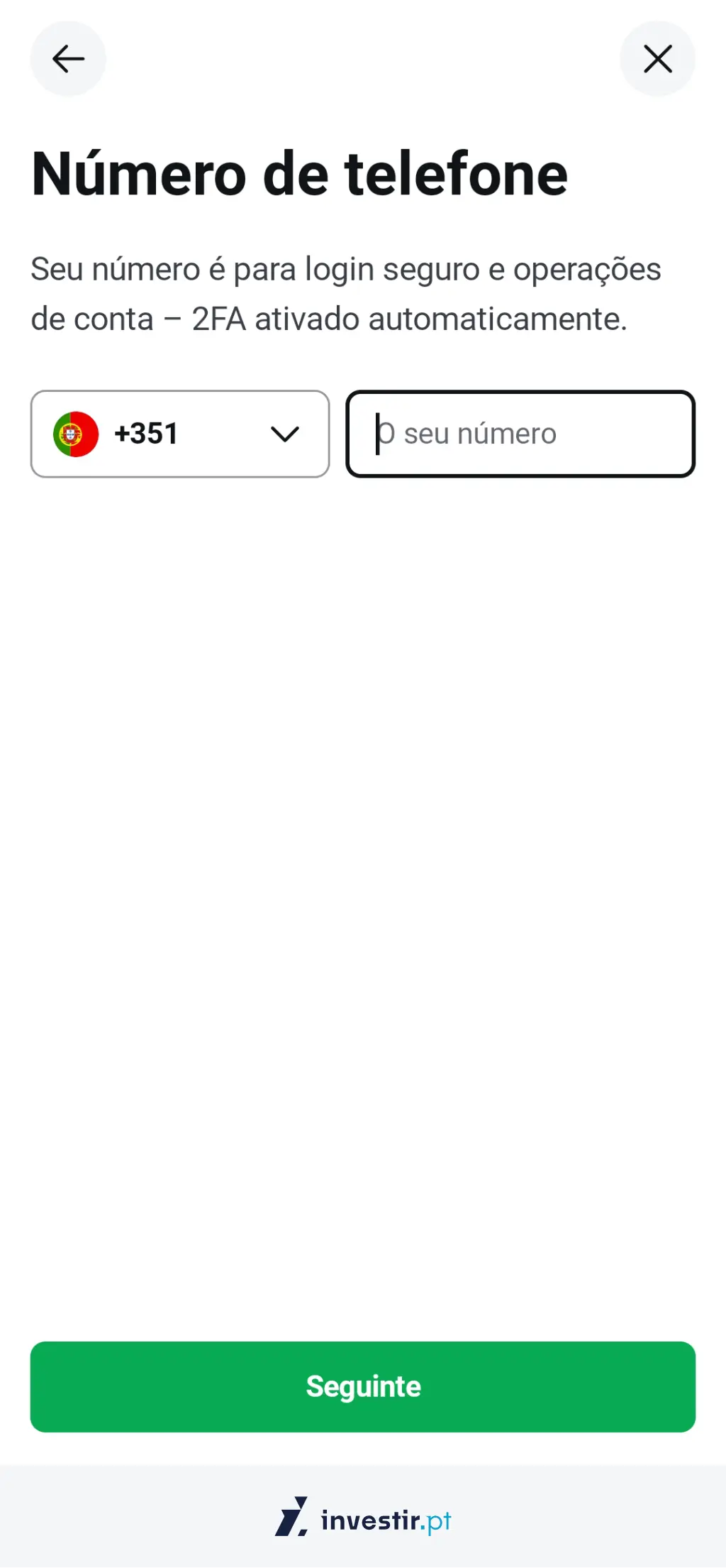 8. Número de telefone