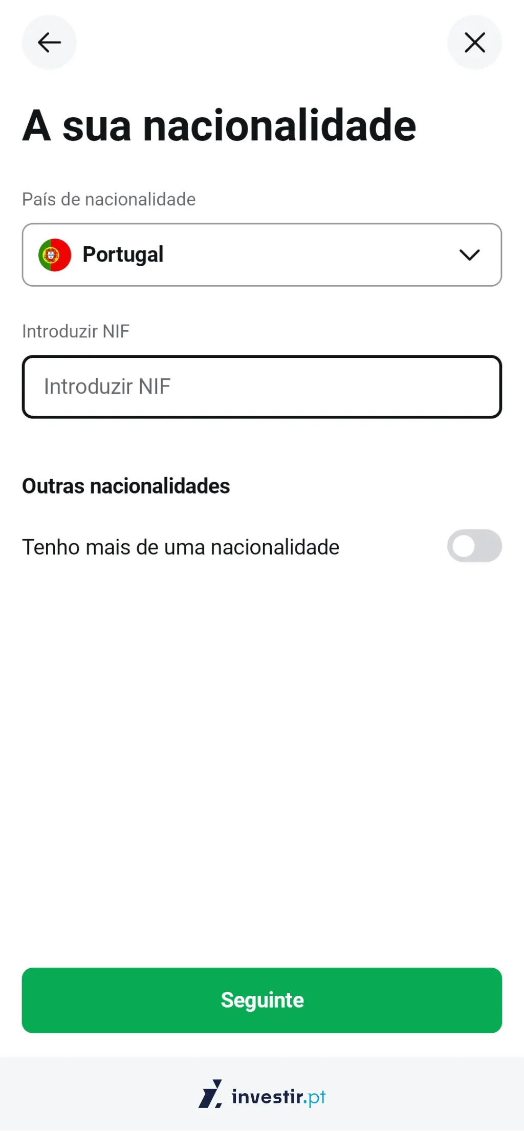 12. Nacionalidade e NIF