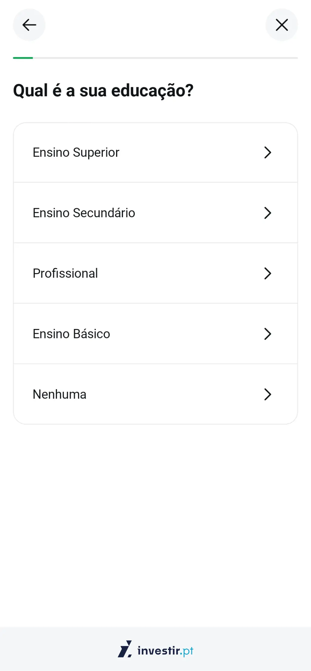 16. Nível de educação