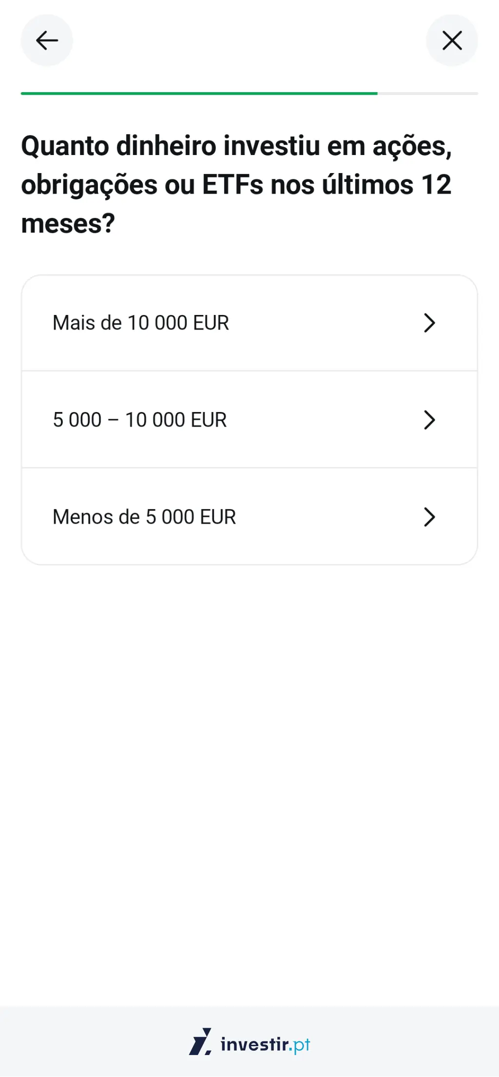 26. Montante investido no último ano