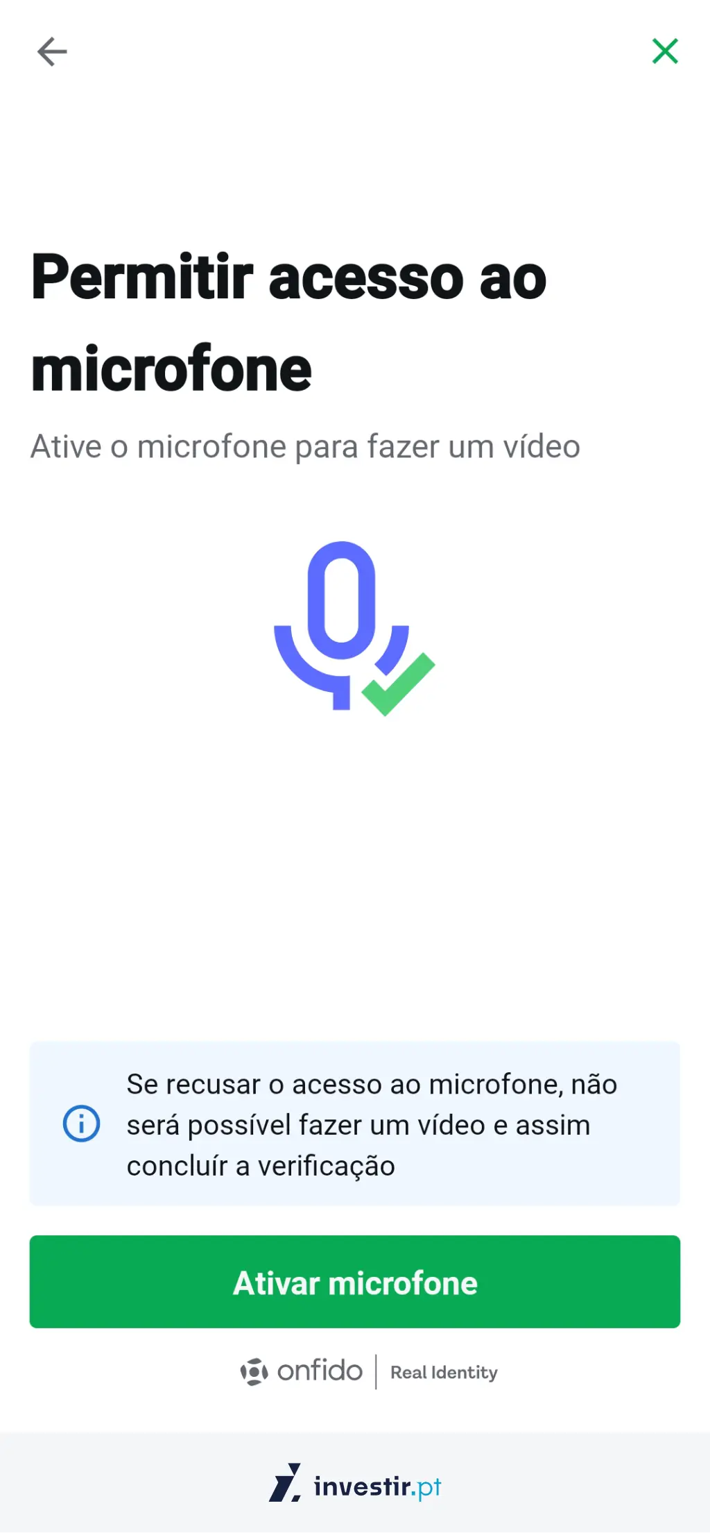 8. Permitir acesso ao microfone