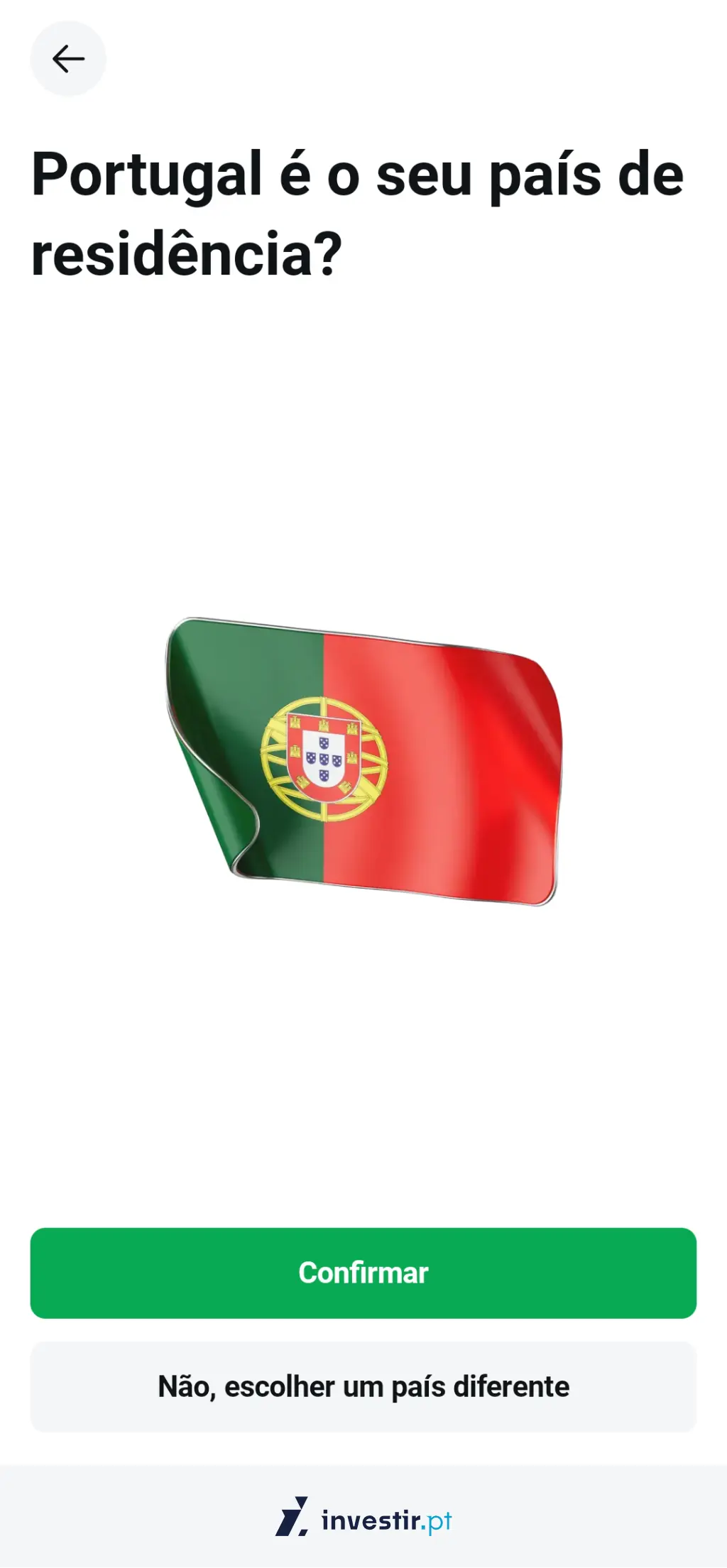 2. Indica o teu país de residência