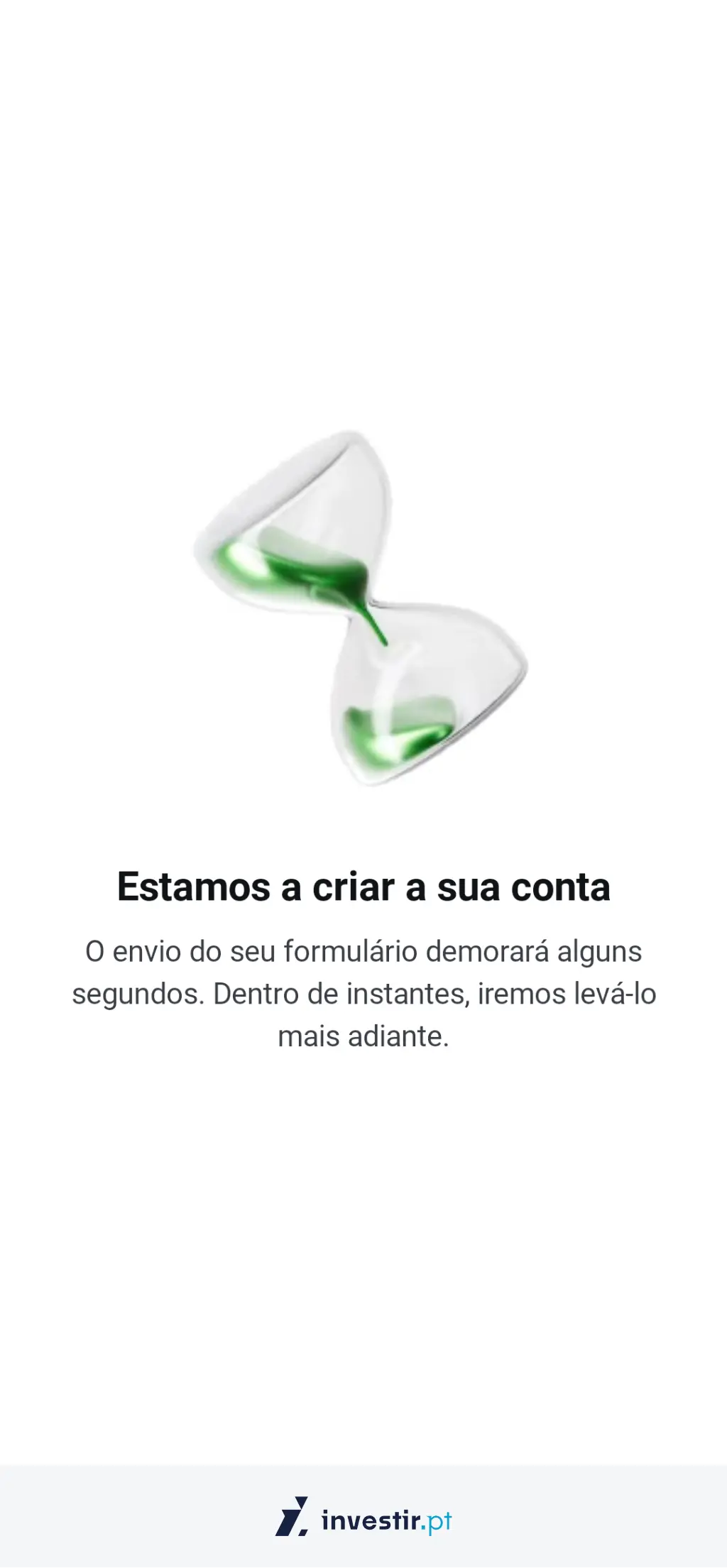 5. Criação da conta em curso