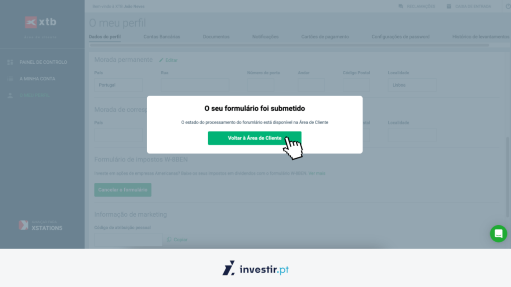 11. O seu formulário foi submetido